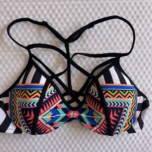 PINK Victoria's Secret Black and White Bikini